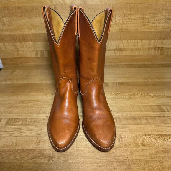 Frye boots Womens Leather Pointed Toe Cowboy Ankle Boots Brown Size 5.5 USA - Picture 4 of 7